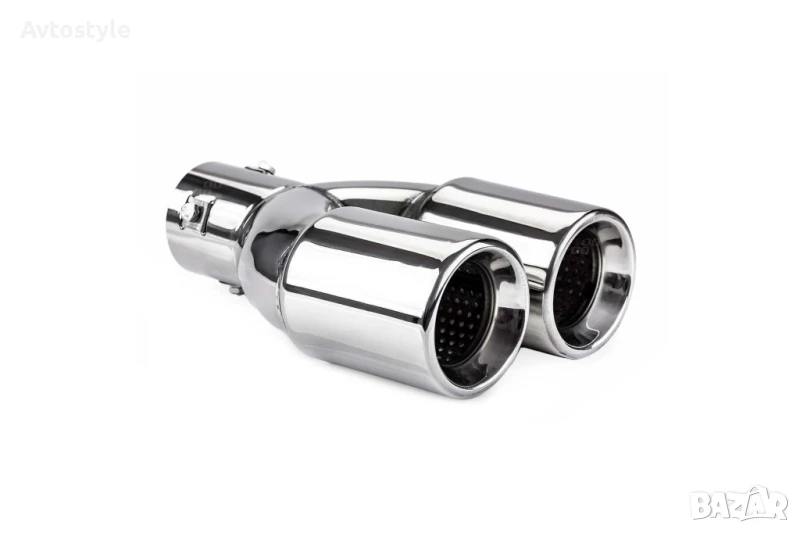 Хром накрайник Amio двоен, снимка 1