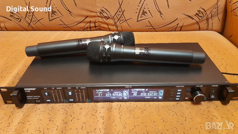 Двоени безжичени микрофони SHURE AD4D - ksm8, akg, rcf, dynacord, fbt, wireless, снимка 1