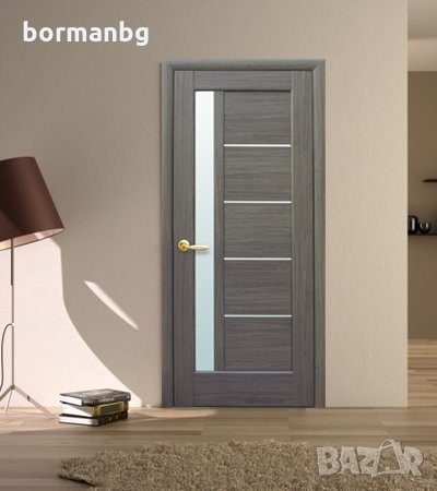 Борман Интериорна врата стъкло Грета сив , снимка 1