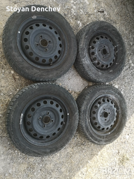 Железни джанти със зимни гуми за мицубиши 14 цола, снимка 1