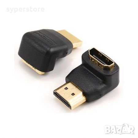 Преходник Адаптер Сединител от HDMI Мъжко към Женско 90° Digital One SP01439, снимка 1