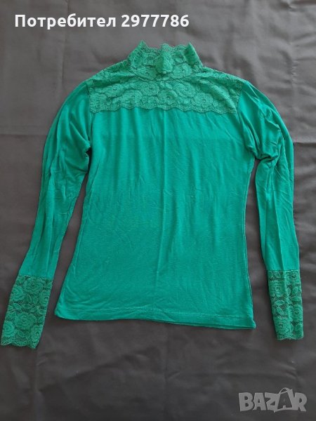 Дамска блуза с дантела, снимка 1
