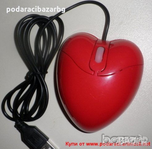 МИШКА ЗА КОМПЮТЪР – ЧЕРВЕНО СЪРЦЕ, снимка 1