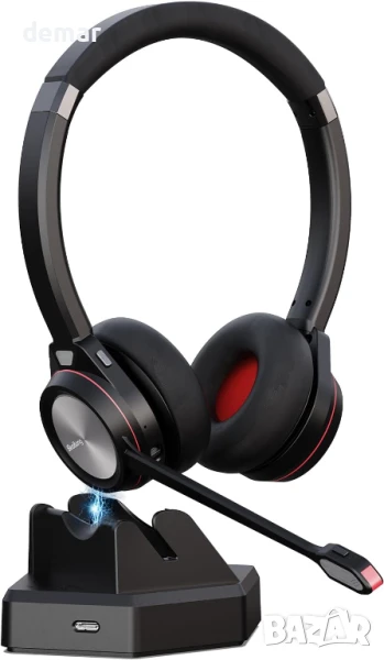 Beebang Bluetooth слушалки с микрофон, безжични с бутон за изключване, снимка 1