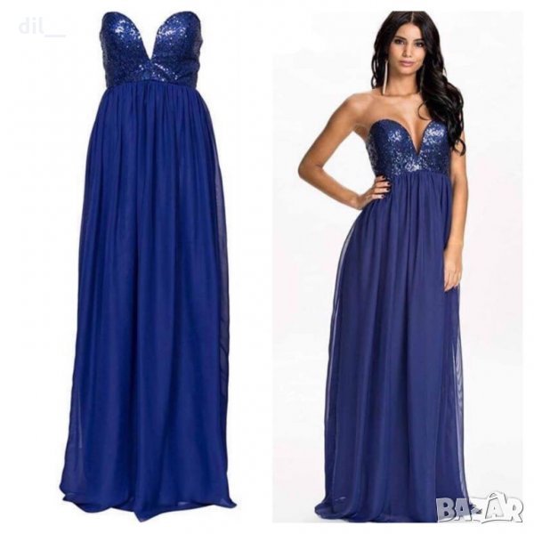 Налични! Дълга рокля с тюл и пайети, снимка 1