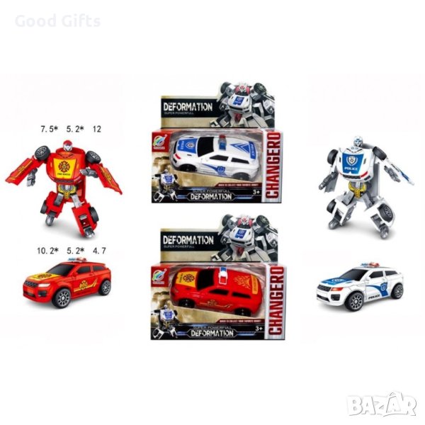 Трансформираща се Полицейска Кола - робот, снимка 1