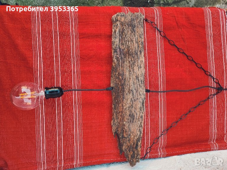 Винтидж полилей от дърво , снимка 1