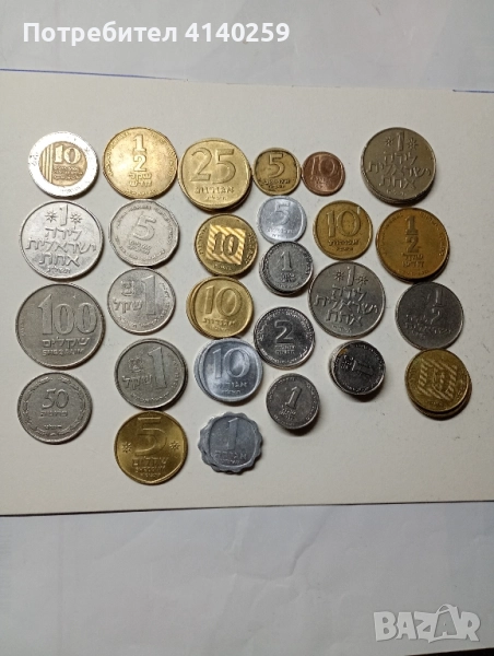 ИЗРАЕЛ МОНЕТИ 100 шекела 50 прута 1954 г , снимка 1