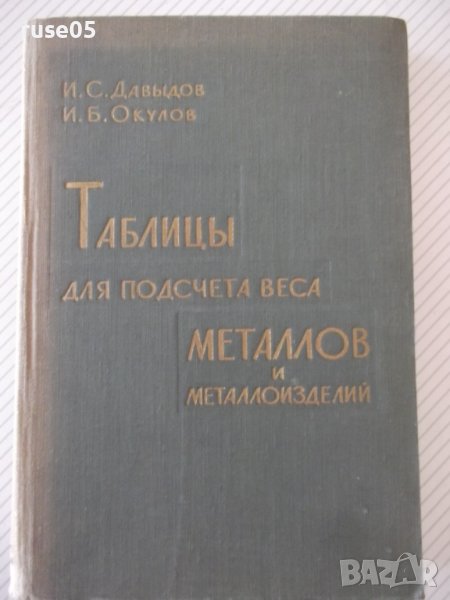 Книга"Таблицы для подсчета веса металлов...-И.Давыдов"-424ст, снимка 1