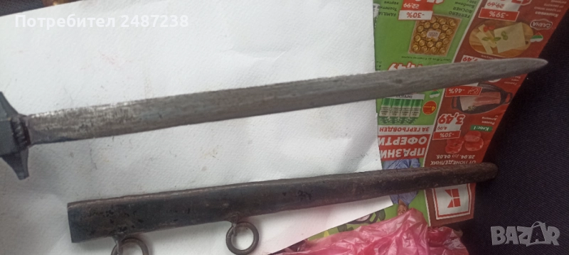 Стар кортик,с бронзови елементи, снимка 1