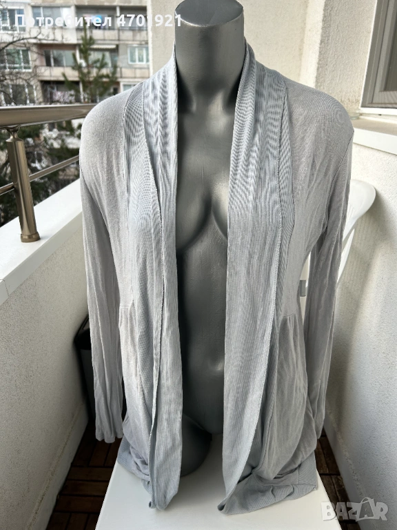 Сива тънка жилетка, снимка 1