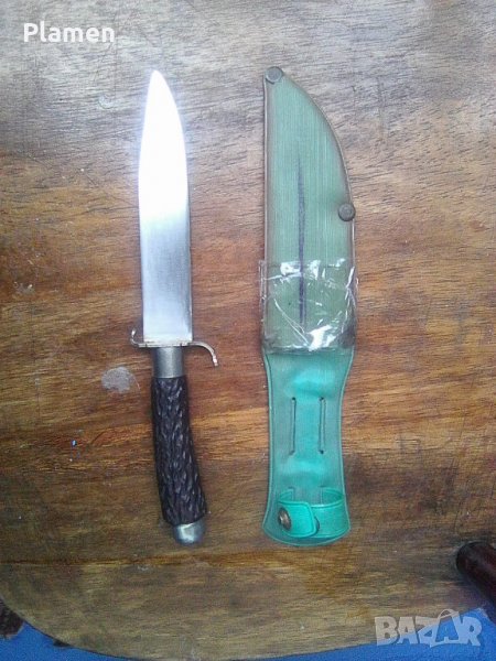 Български правен ловен нож от Костенец, снимка 1