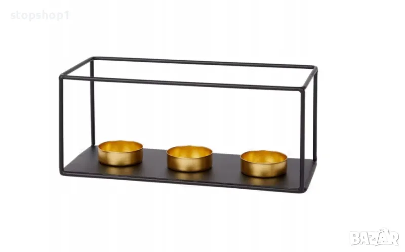 BLACK GOLD LOFT ПОСТАВКА ЗА СВЕЩИ ЗА ЧАЙНИ ПОДНОСИ, снимка 1