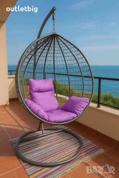 люлка- градинска люлка тип яйце, гнездо, висяща, снимка 1