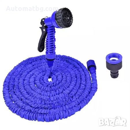 Разтегателен градински маркуч Automat, с пистолет за поливане и седем функции различни дължини, снимка 1
