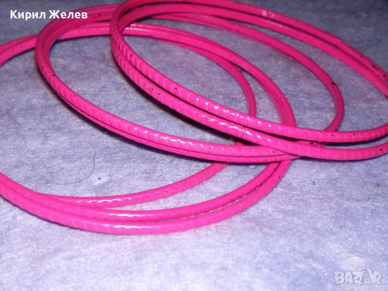 КОМПЛЕКТ МОМИЧЕСКИ МОДНИ РОЗОВИ СТОМАНЕНИ АРТ ГРИВНИЧКИ 37501, снимка 1