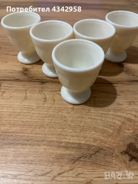 Vintage 1970s .Set of 5 Arcopal Egg Cups.France, снимка 1