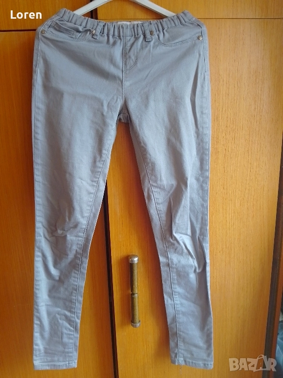 *Yes Yes jeans*Сиви дънки с ластичен колан, снимка 1