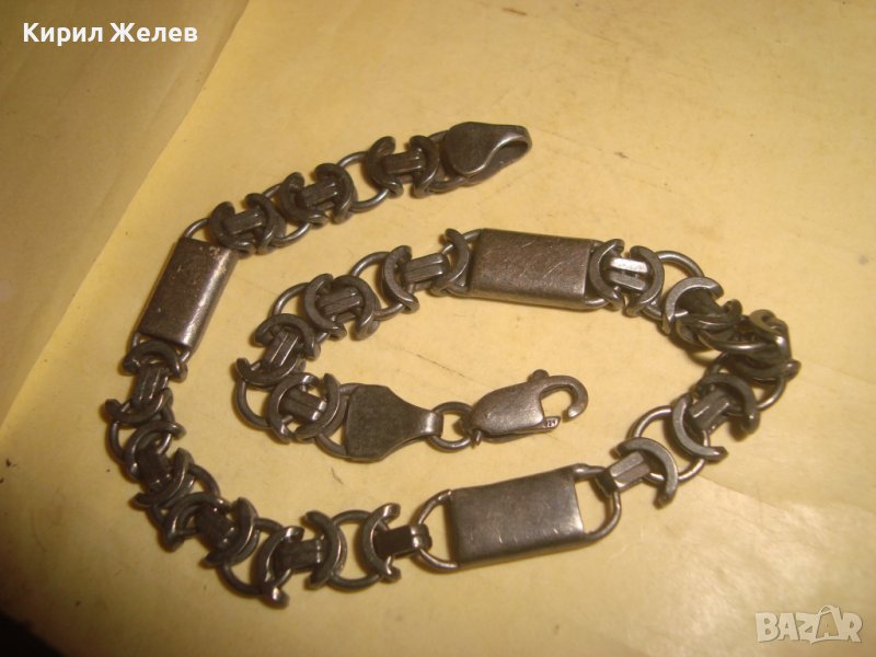 УНИКАЛНО РЯДКА СРЕБЪРНА ВИНТИДЖ ГРИВНА ОКСИДИРАНО " ЧЕРНО " СРЕБРО 925 ПРОБА РЕТРО АРТ ПЛЕТКА 32519, снимка 1