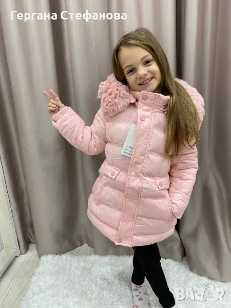 Дебело зимно яке ,налично в три цвята! Тъмно синьо-1г.2г.3г.4г.5г. Бяло-1г.2г.3г.4г.5г. , снимка 1