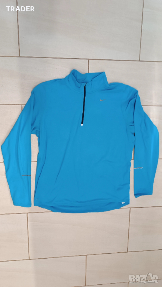 Термо блуза за бягане Nike Dry fit с процепи в ръкавите тип ръкавица, снимка 1