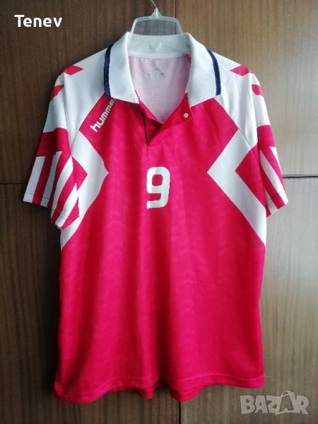 Denmark Euro 1992 Flemming Povlsen Retro Vintage тениска фланелка Дания Hummel, снимка 1