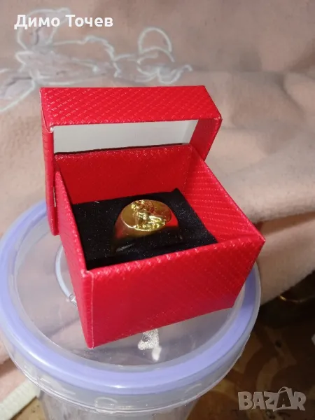 Нов пръстен с античен мотив- лъв с крила, снимка 1