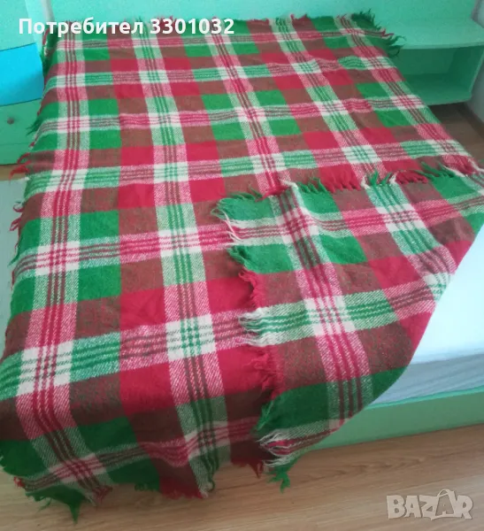 Истинско родопско одеало в три цвята 160/225, снимка 1