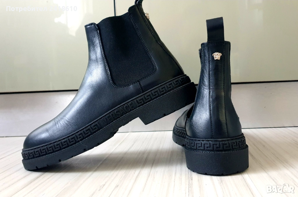 Versace Medusa Leather Ankle Boots Size 37/23.5см ОРИГИНАЛ! Дамски Боти от ест. кожа!, снимка 1