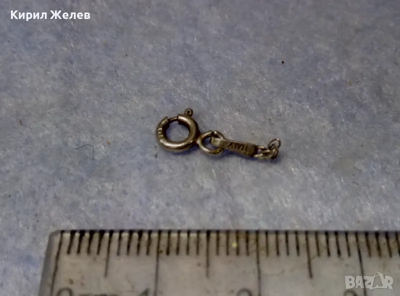 СТАРА СРЕБЪРНА ЗАКОПЧАЛКА СРЕБРО 925 ITALY КАРАБИНКА За КОЛИЕ ГРИВНА ВЕРИЖКА 49934, снимка 1