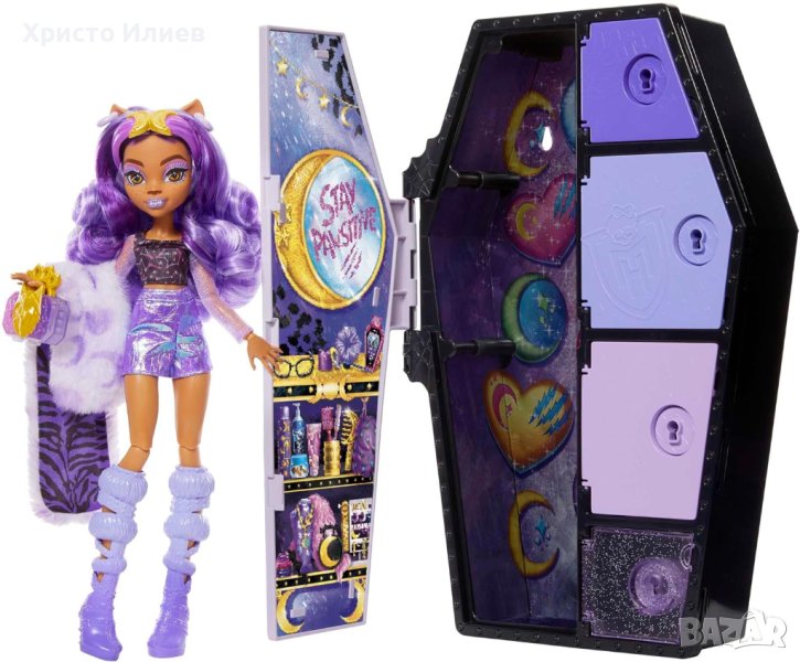 Кукла Monster High Clawdeen Wolf с гардероб с 15 изненадващи модни аксесоара, снимка 1