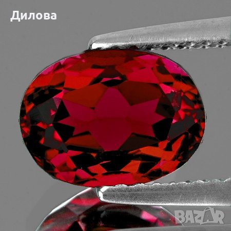 16.5x12.5 mm { 13.31 cts} Овал AAA пурпурно червен топаз, снимка 1