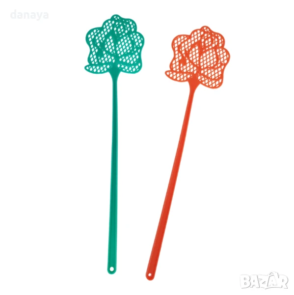 5964 Палка за мухи мухобойка Роза, 42 см, снимка 1