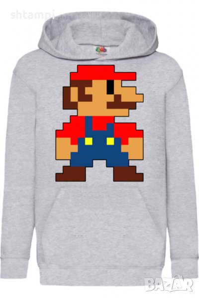 Детски Суитчър/Суитшърт Mario 8-bit,Super Mario,Игра,Подарък,Изненада,Забавление,Рожден Ден, снимка 1