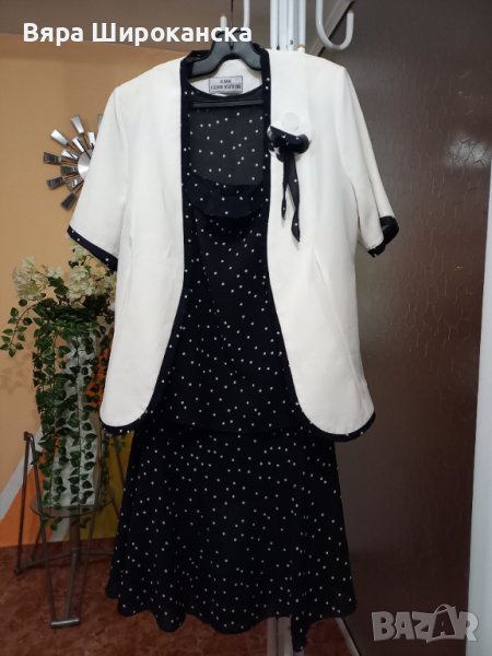 Костюм на фирмата „Еми – Соня Колева“ Размер L, ХL. Немачкаема коприна. В 3 части., снимка 1