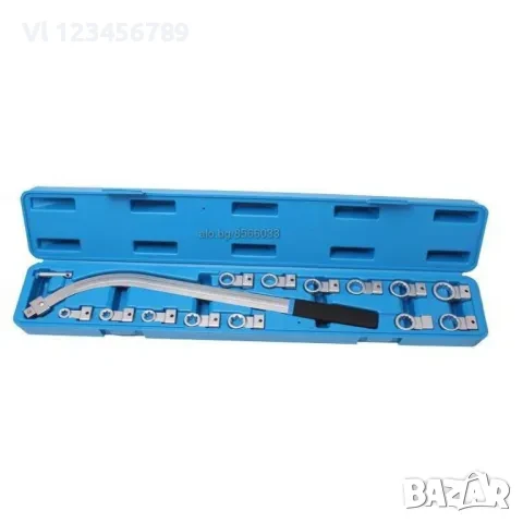 Ключ за ремъчни шайби, сменяени накраиници-15 части ROCKFORCE, снимка 1