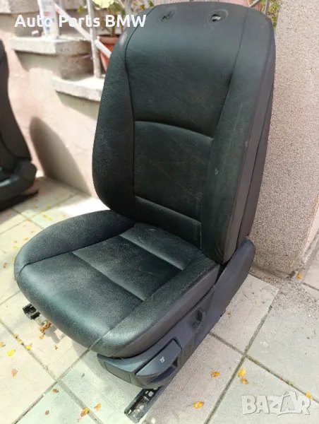 Седалка BMW F10 F11 Шофьорска черна кожена седалка за БМВ Ф10 Ф11 Седалка кожен салон, снимка 1