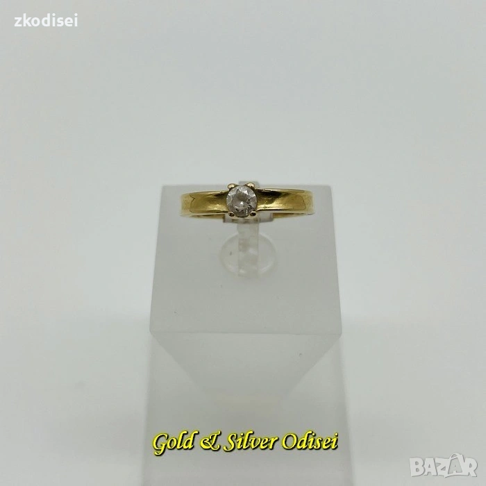 ЗЛАТЕН ПРЪСТЕН 3,1ГР. РАЗМЕР:54 14КР. ПРОБА:585 МОДЕЛ:4987-1, снимка 1