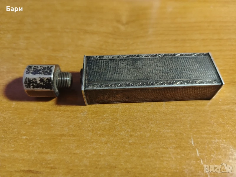 Старо сребърно шишенце от парфюм D.K. 935, снимка 1
