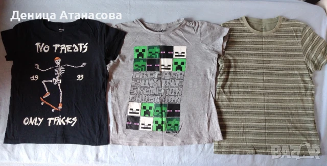 Тениски, потници, къси панталони, суичер Puma, Minecraft, долнища 146/152, cки екип 140/146, яке 152, снимка 2 - Детски анцузи и суичери - 48468542