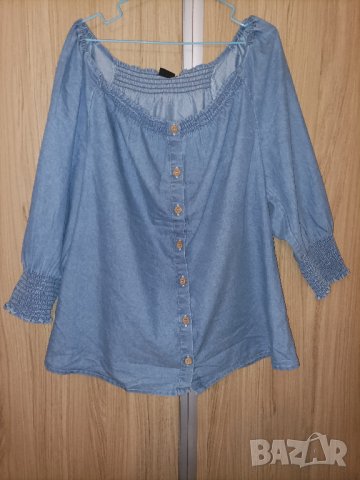 Дънкова блуза, снимка 1 - Блузи с дълъг ръкав и пуловери - 43914234