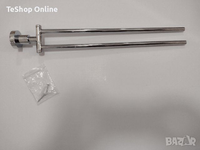 Стойка за стена за кърпи за баня инокс 48 см