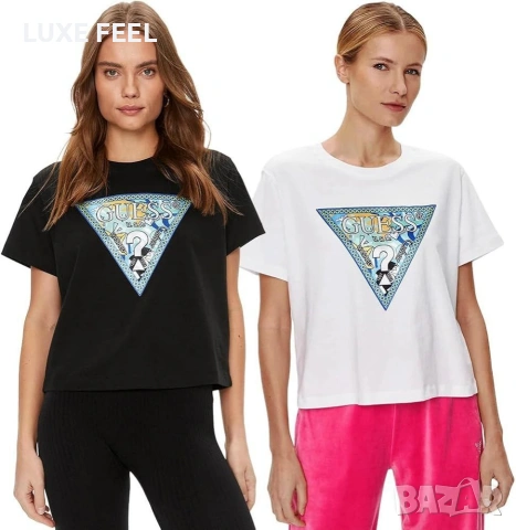 GUESS ⚜️Дамски Памучни Тениски 