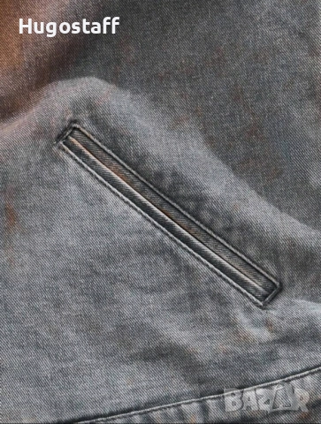 Ново мъжко дънково яке риза с цип спрей деним памук ХЛ, снимка 8 - Якета - 52476730