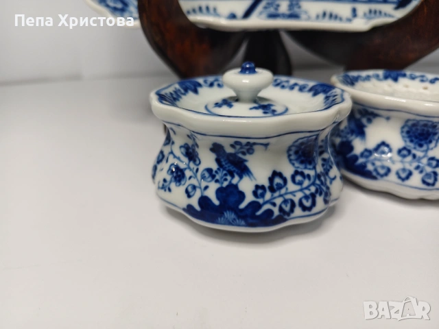 Мастилница от немски порцелан Meissen, снимка 4 - Антикварни и старинни предмети - 53579092