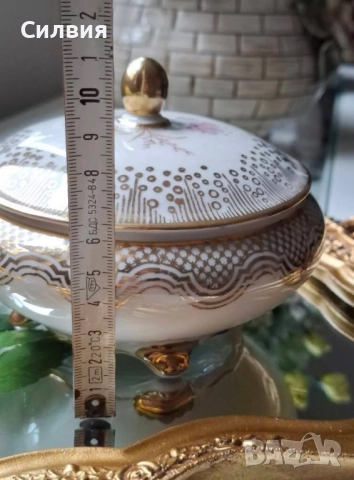 Порцеланова кутия с капак , снимка 9 - Декорация за дома - 52348860