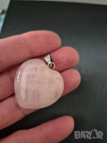 масивна висулка розов кварц, снимка 3 - Колиета, медальони, синджири - 48739344