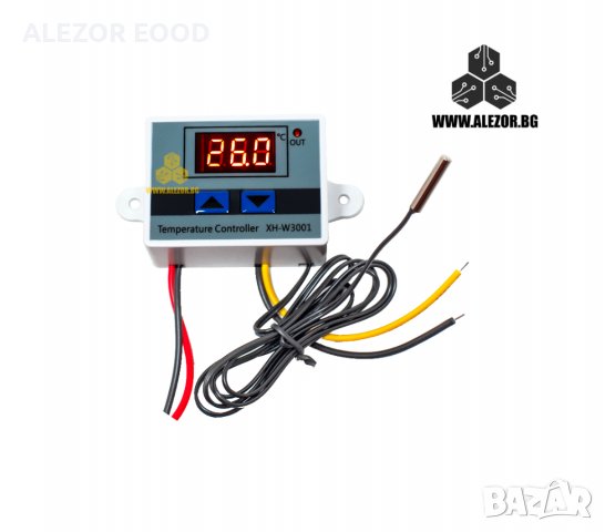 Терморегулатор 3001,220 VAC, Изход 220VAC NO, -50 До +110° C,NTC10K - 100см Термоконтролер, 20200046, снимка 3 - Други машини и части - 30043160