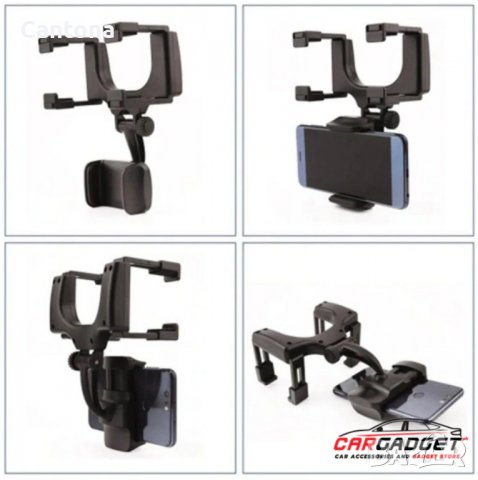 Поставка за телефон върху огледалото за обратно виждане, универсална, снимка 4 - Аксесоари и консумативи - 37046861