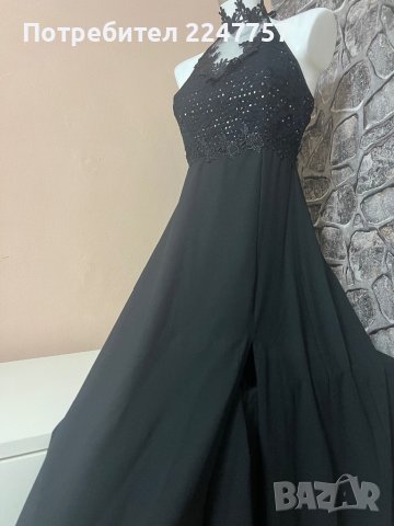 Дълга черна рокля размер S/M